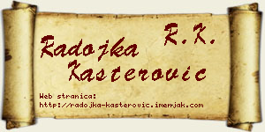 Radojka Kašterović vizit kartica